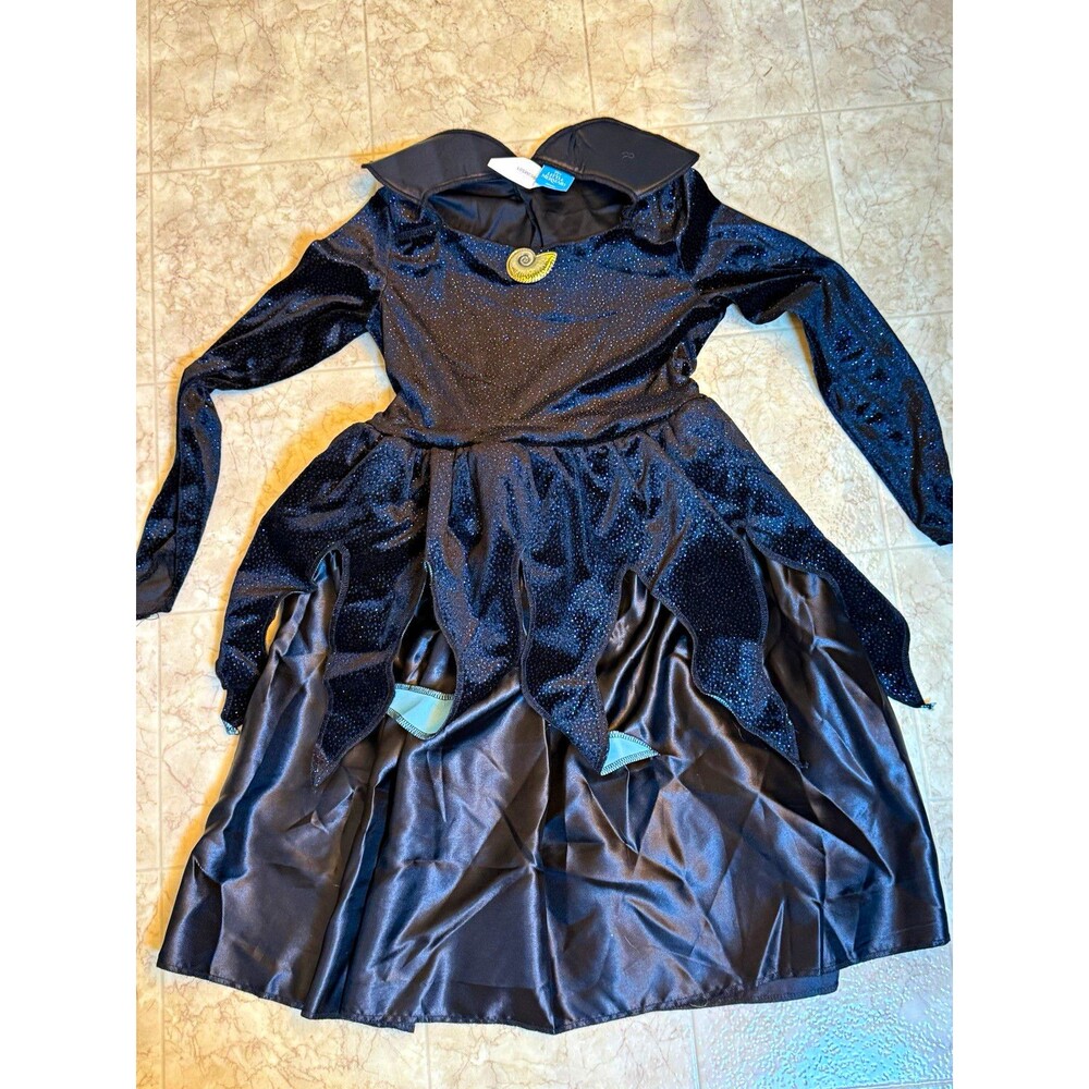 Disney The Little Mermaid Ursula Girls Costume Dress  L 10-12 Black halloween